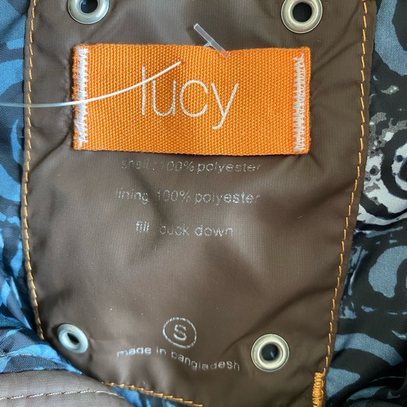 Lucy Womens Brown Duck Down Puffer Vest Size Small - Picture 7 of 11